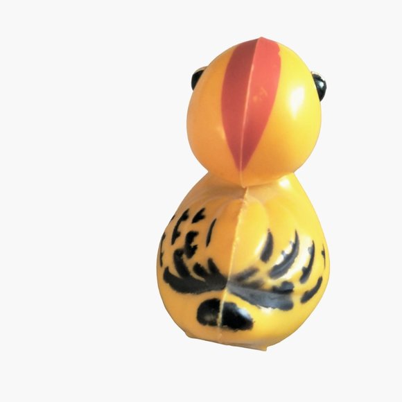 Yellow Duck Friction Toy Plastic Moving Eyes beak Anthropomorphic Vintage 1950 - Picture 7 of 12